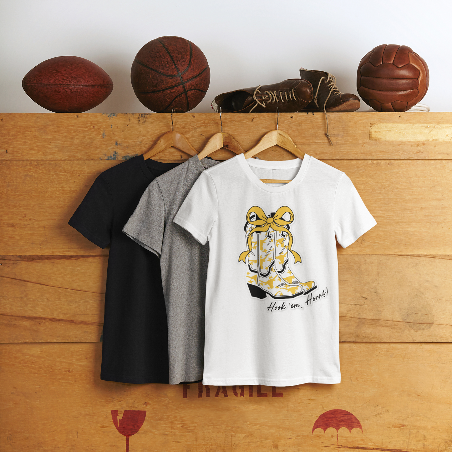 Hook ’Em Horns Longhorn Mascot Tee – Unisex School Spirit T-Shirt
