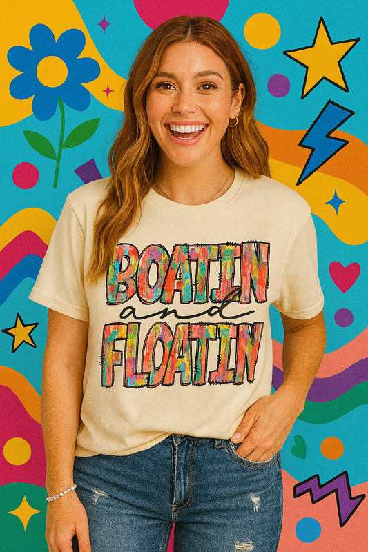 Boatin’ and Floatin’ Tee – Lake Life in Full Color