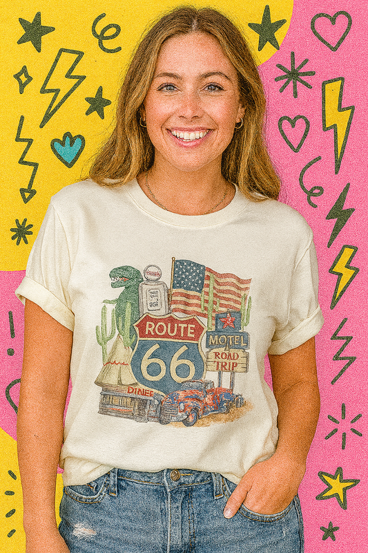 Vintage Route 66 Road Trip Tee