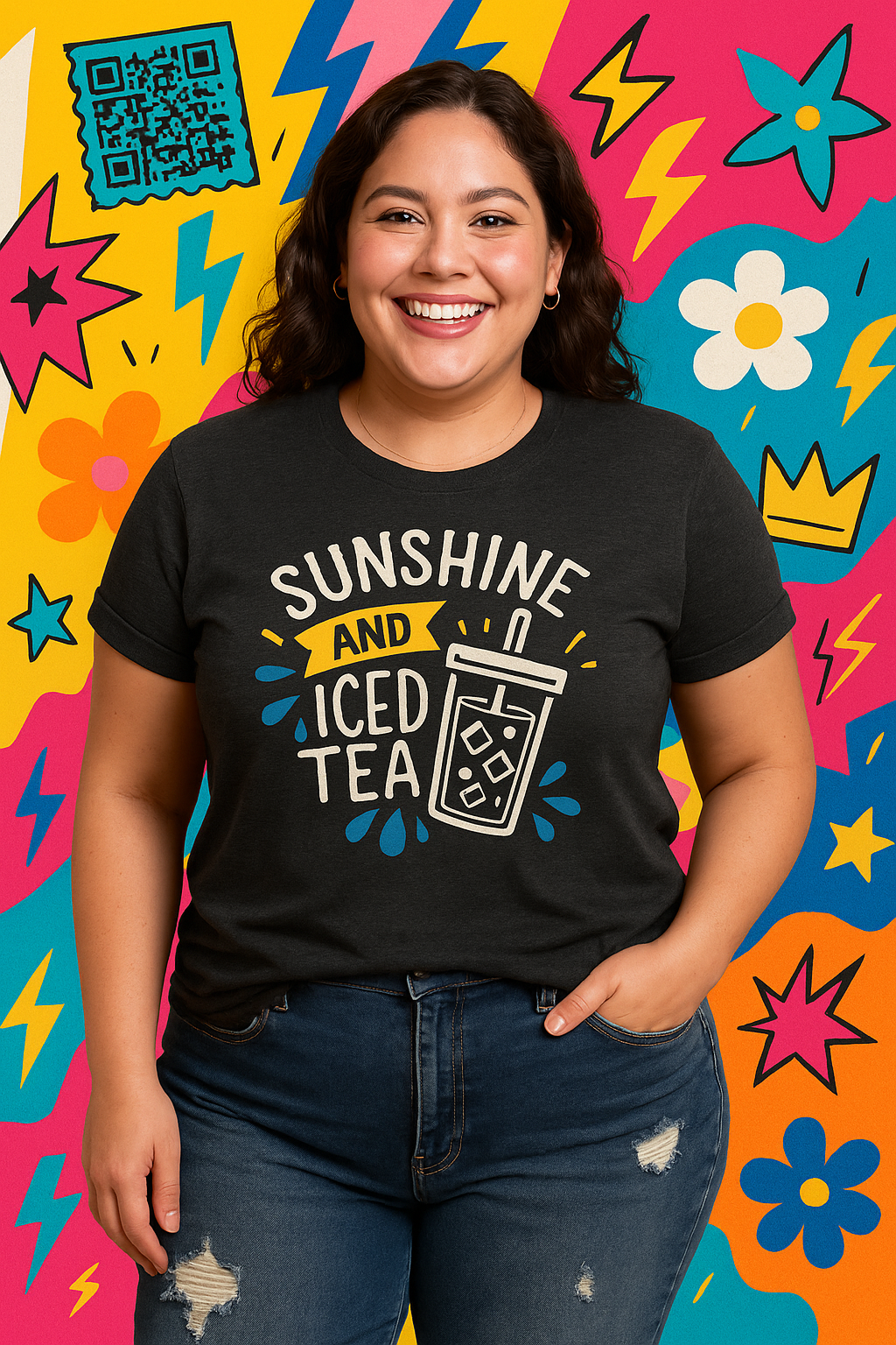 Sunshine and Iced Tea T-Shirt – Southern Summer Graphic Tee for Tea Drinkers & Sunny Day Lovers