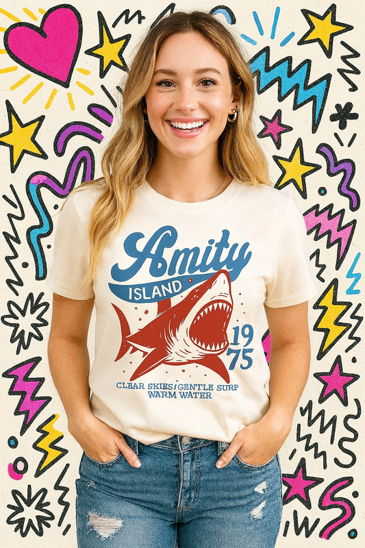Amity Island Shark Watch Tee – 50 Years of Jaws