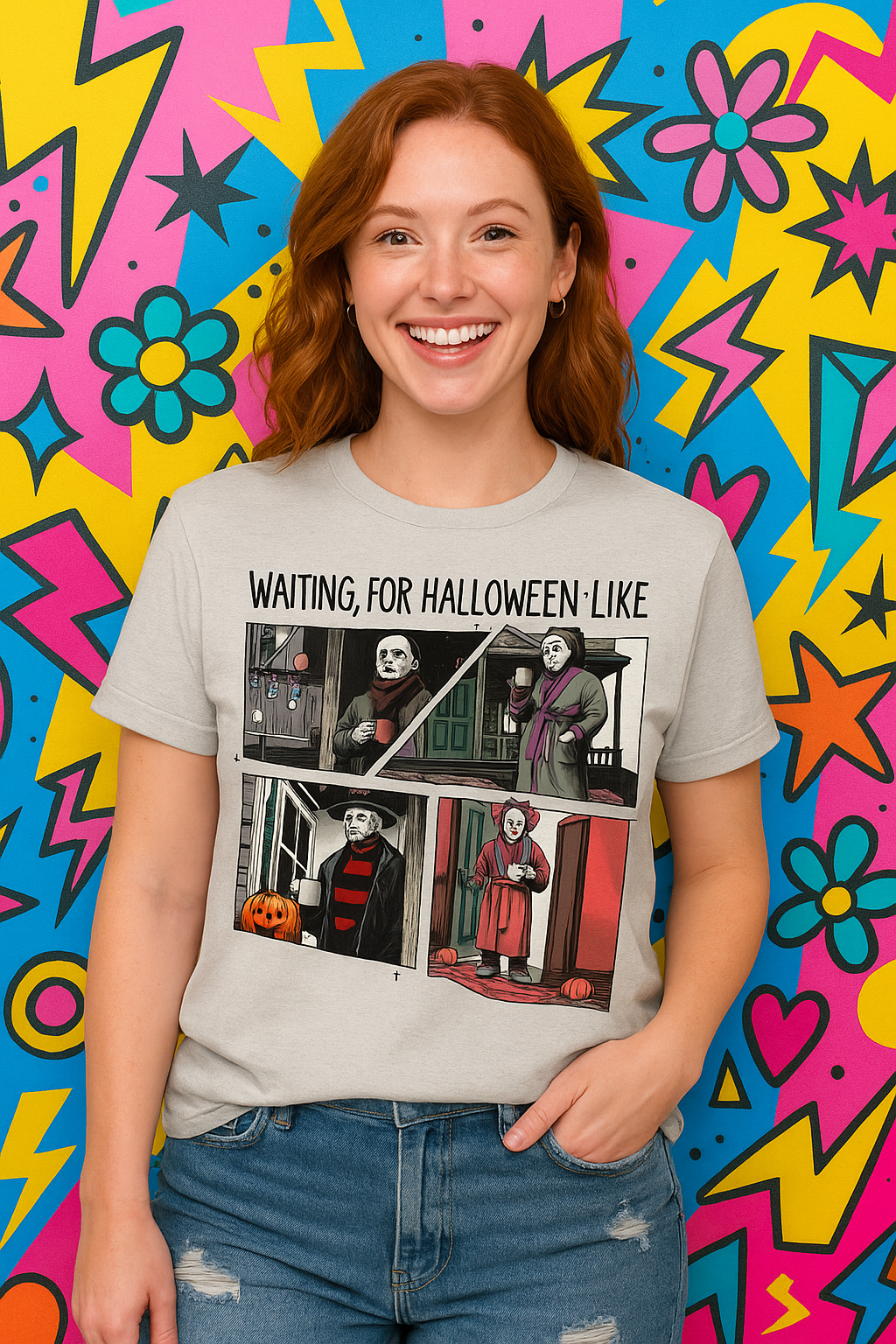 Waiting for Halloween Tee – Creepin’ Through the Seasons