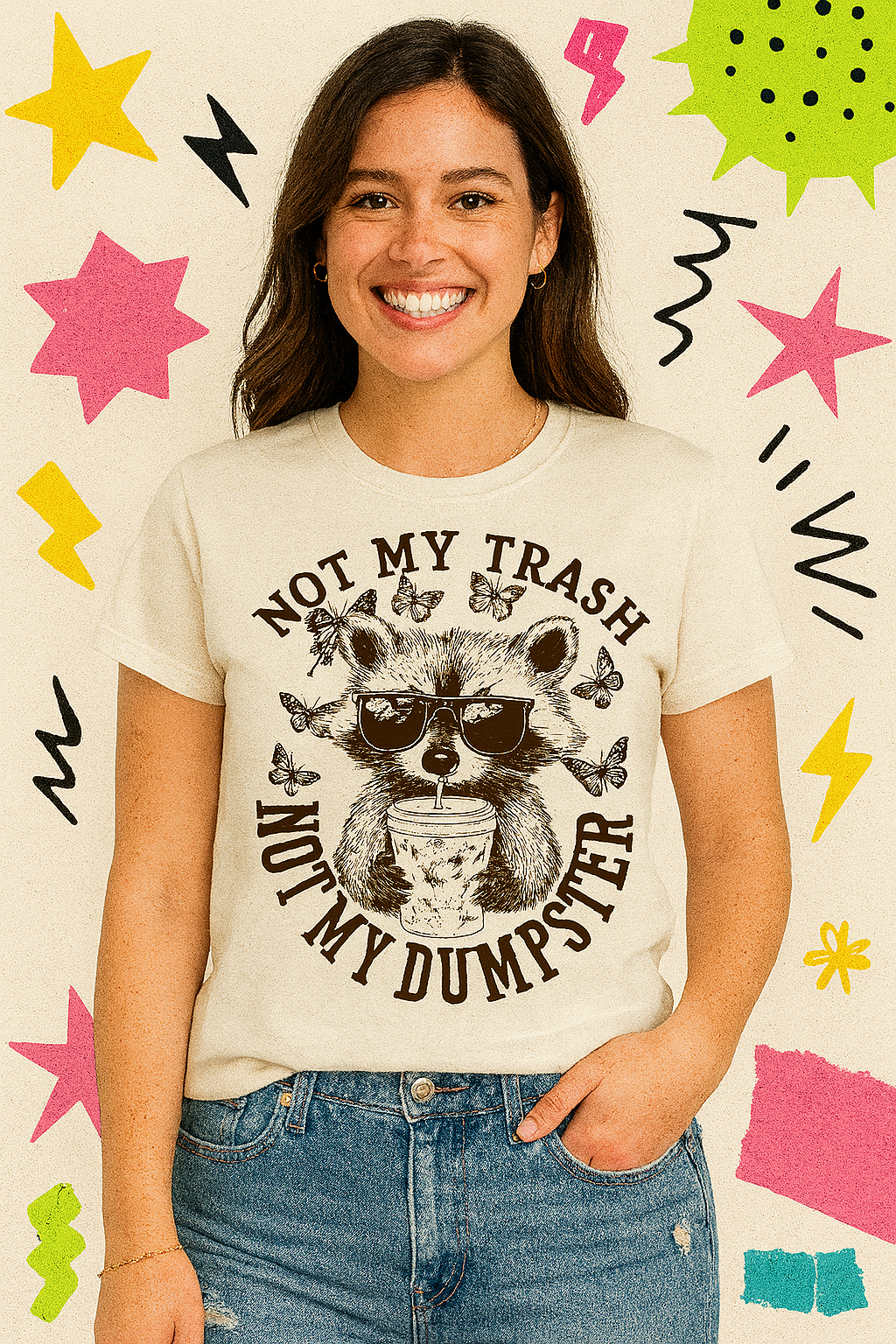 Not My Trash, Not My Dumpster – Funny Raccoon Drama Tee