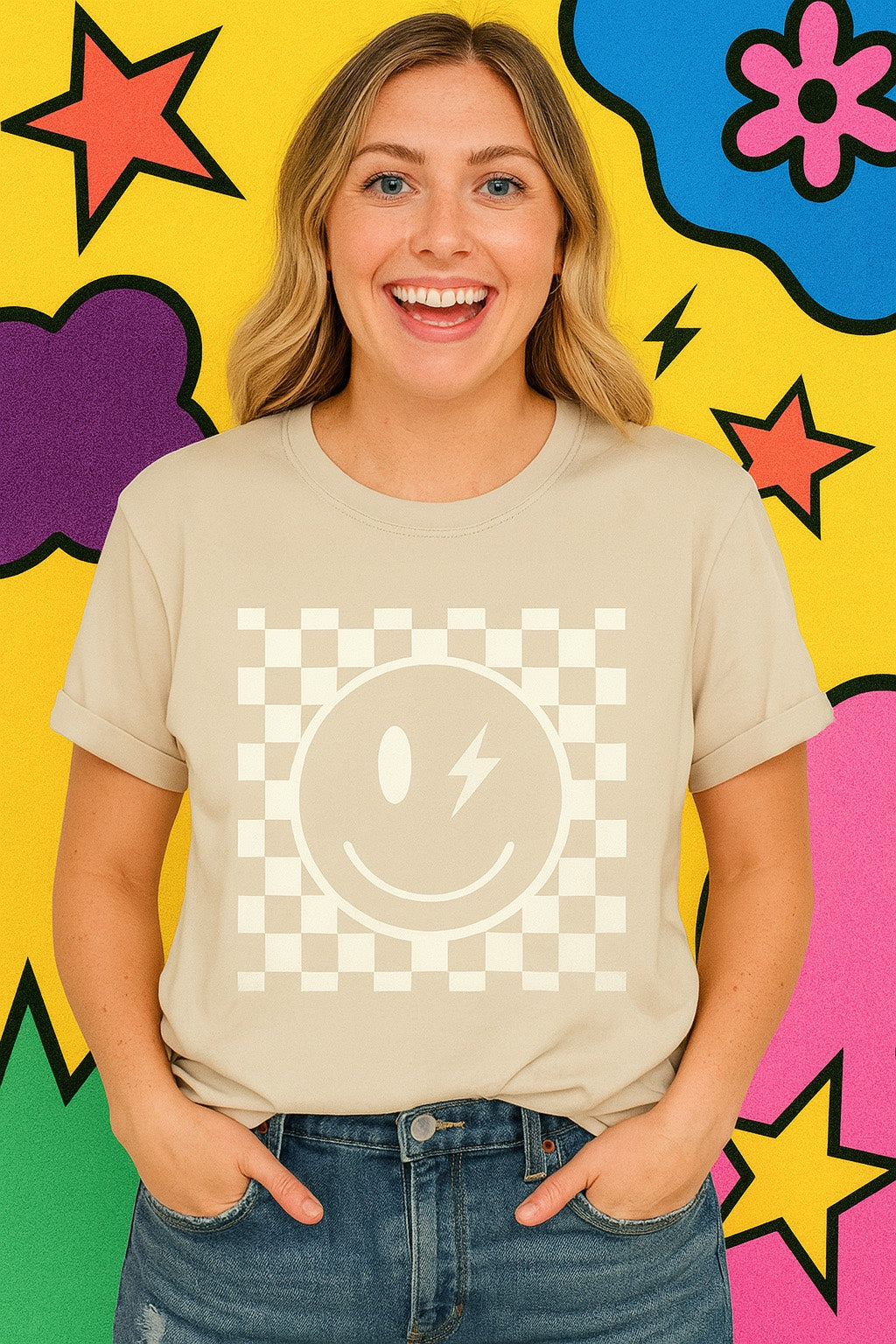 Lightning Smiley Tee