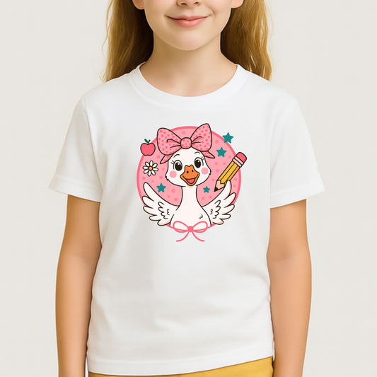 Magical Back-to-School Cutie Tee – Pretty, Pink, & Pencil Powered