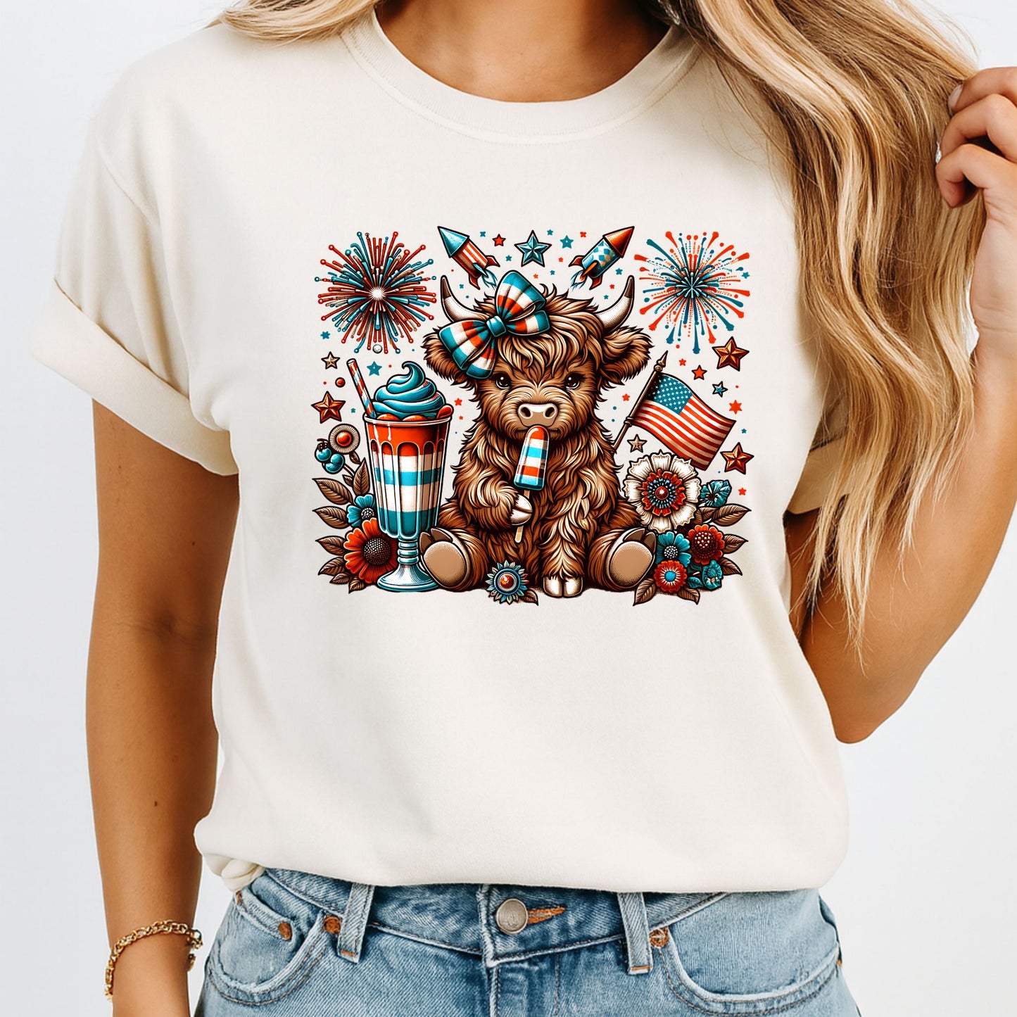 Lil’ Firecracker Cow Tee – Bangs, Boots & Boom